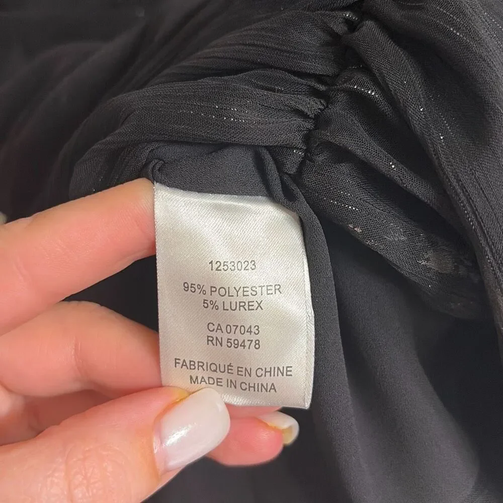 ✨House of Harlow Ruched Sheer Lurex Metallic Mini Sz 2 Dress✨